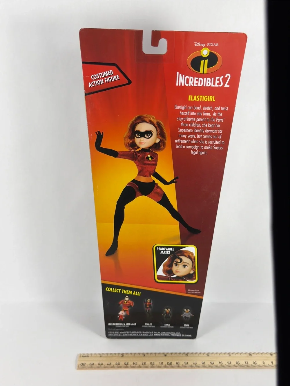 2018 Disney / Pixar The Incredibles 2 Elastigirl Doll Red Super Suit 12”